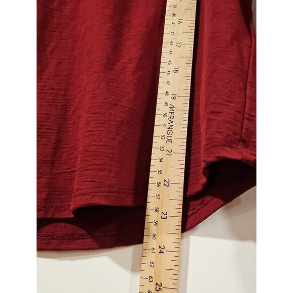 Segments Merino Wool Base Layer Small Thermal Red Burgundy Shirt Top Hiking Ski - Picture 7 of 7